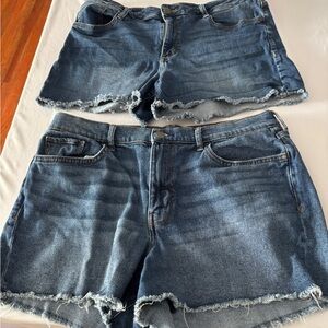a.n.a Distressed Denim Jean Shorts Bundle (2)